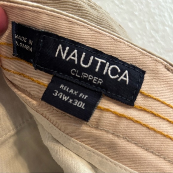 Nautica Men’s khaki corduroy cargo pants size 34x30L - Picture 2 of 4